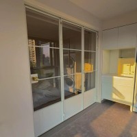 Slim profile steel windows