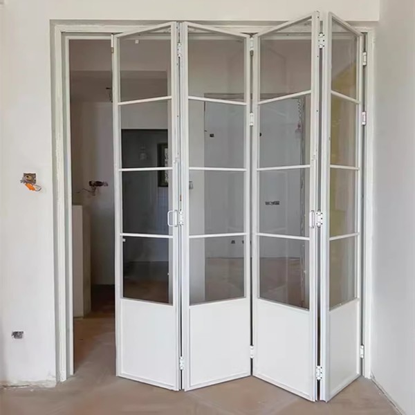 solid steel bifolding door