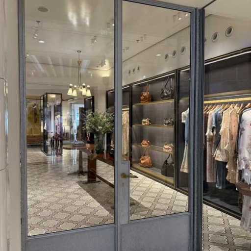 Colored storefront door in a shopping mall 2