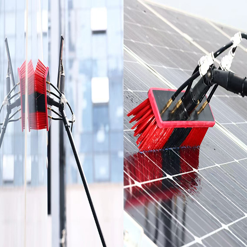 Telescopic Water Fed Pole Brush for Window and Solar Panel Cleaning