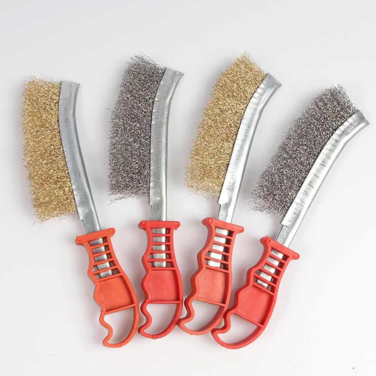 Multipurpose Tool - Steel Wire Brush with Wooden Handle and Steel Wire Brush with Plastic Handle