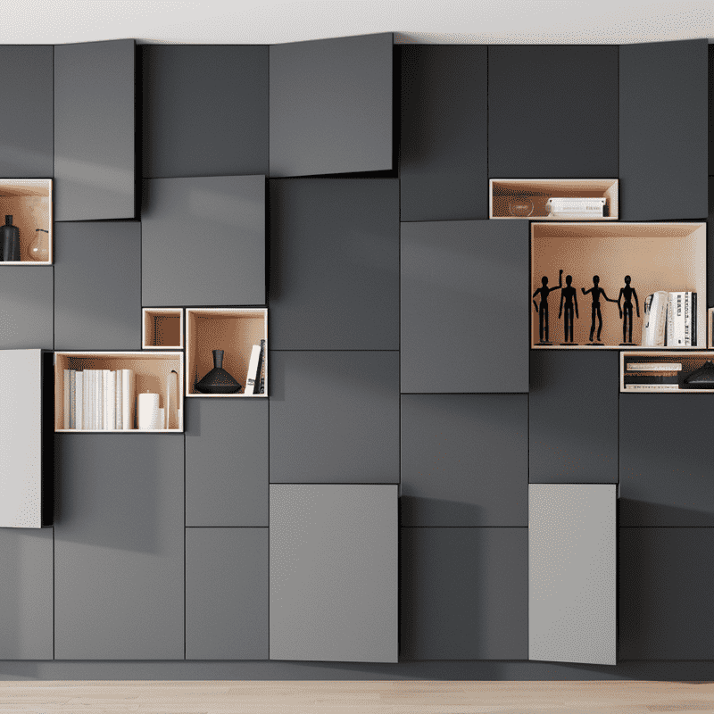 Freestanding Storage Units With Modular Design Features
