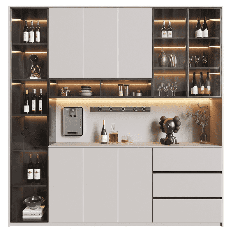 Wine Storage Cabinet With Wooden And Freestanding Features