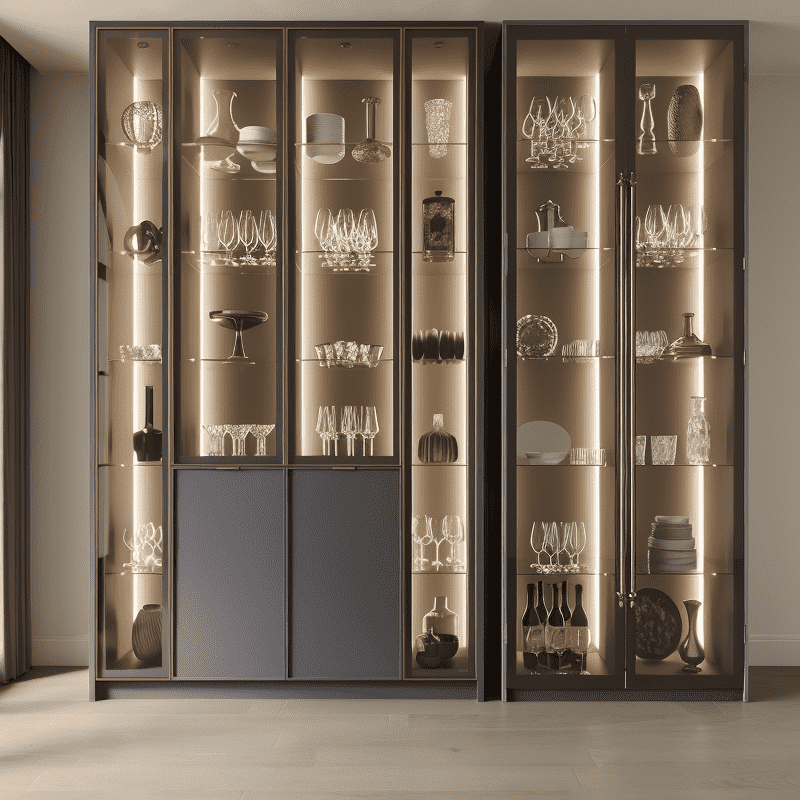 Wine Storage Cabinet With Wooden And Freestanding Features