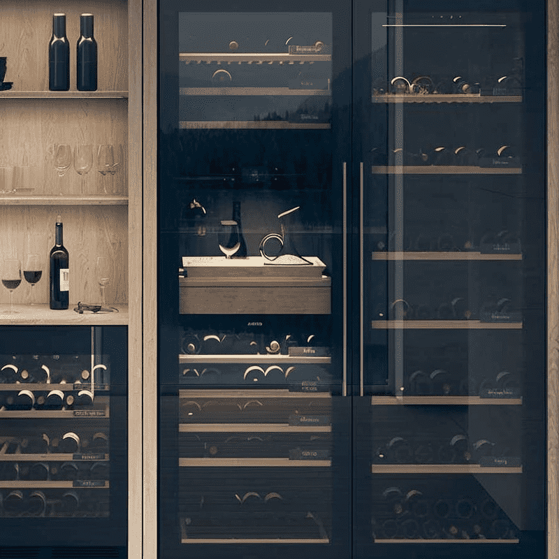 Freestanding Wooden Wine Cabinet For Elegant Display