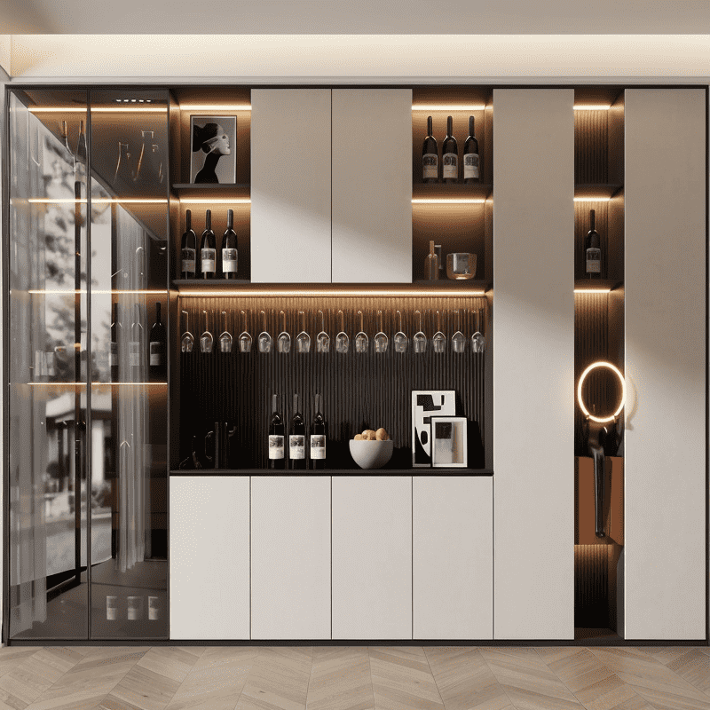 Wine Display Cabinet For Organized Wine Cellar Storage
