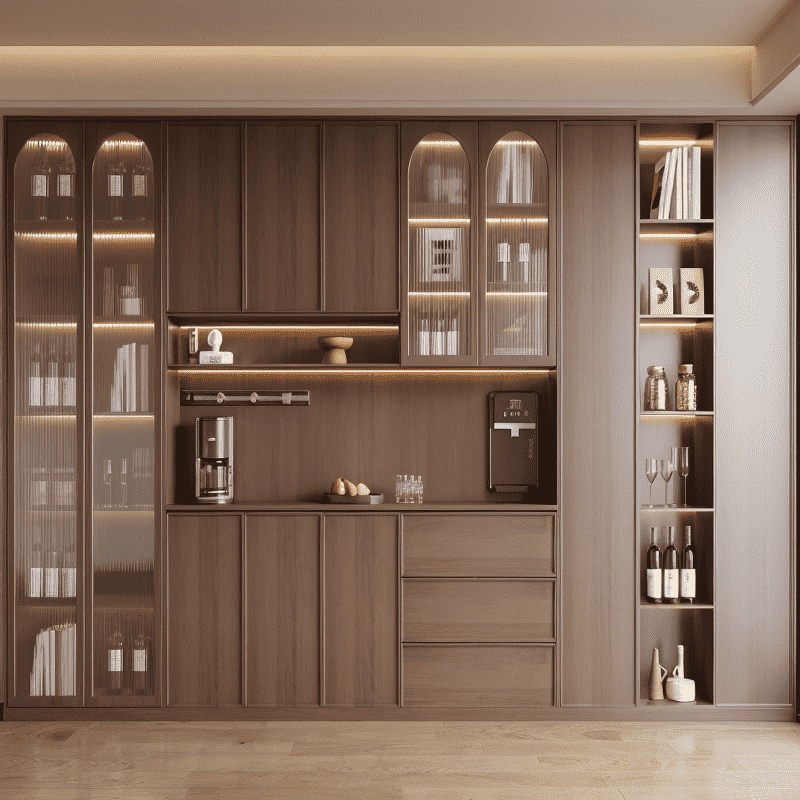 Wine Display Cabinet For Organized Wine Cellar Storage
