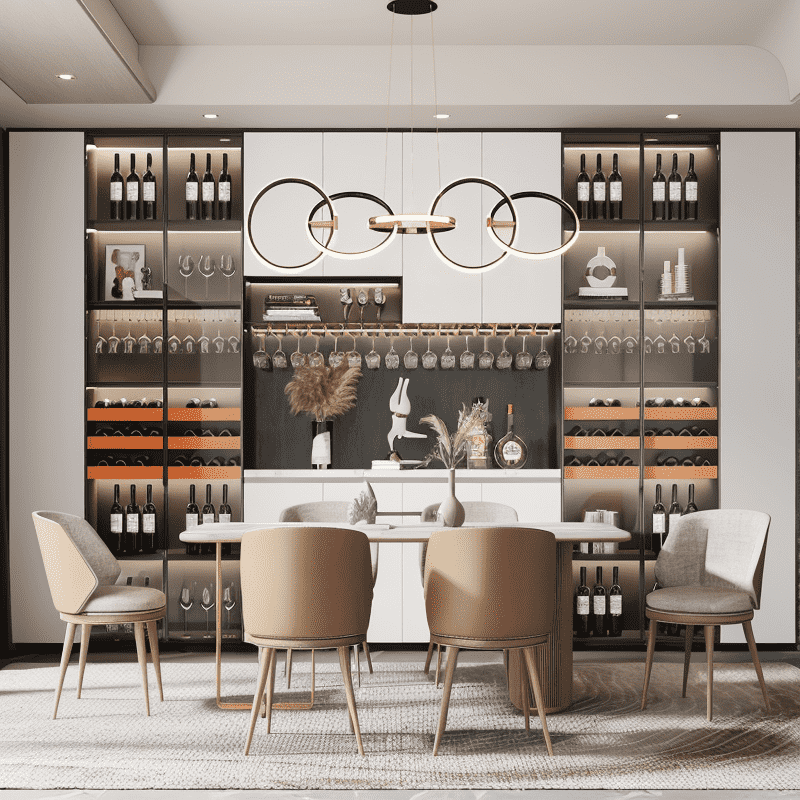 Wooden Wine Storage Cabinet For Freestanding Display