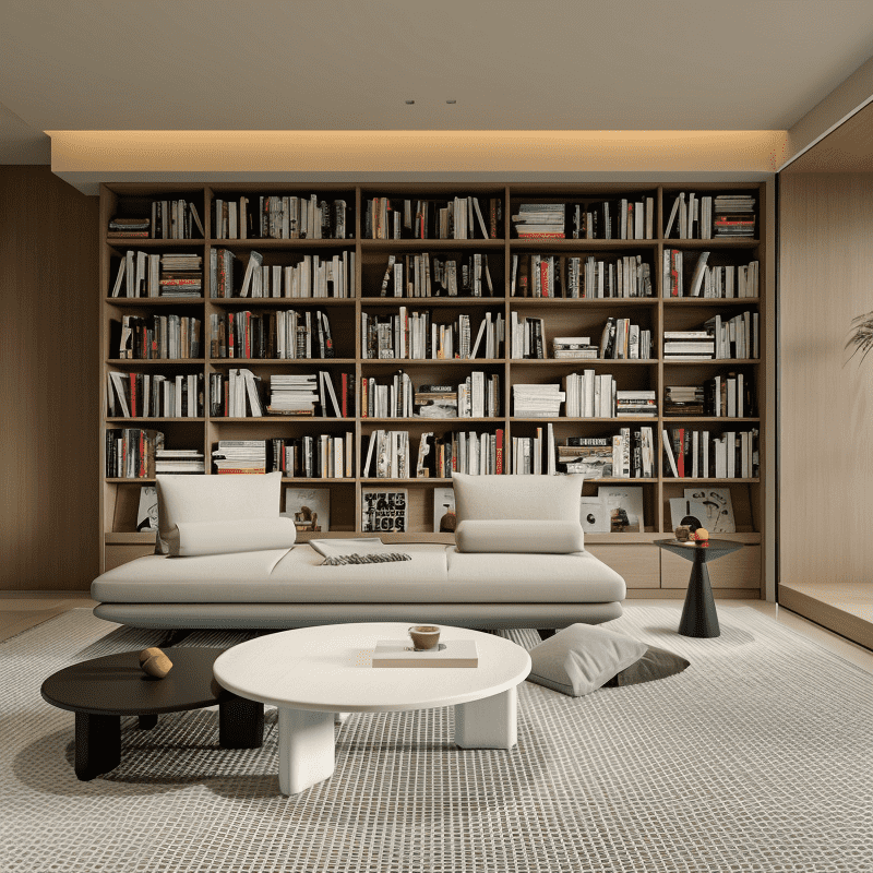 Modular Wooden Bookcase For Organized Library Shelving