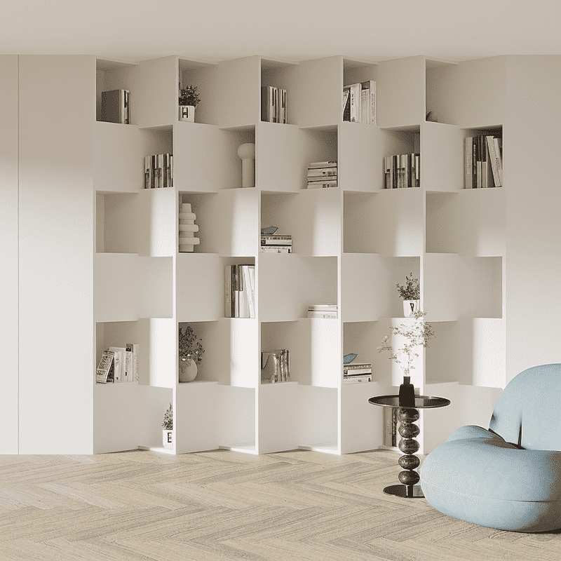 Library Shelving With Modular And Adjustable Bookcases