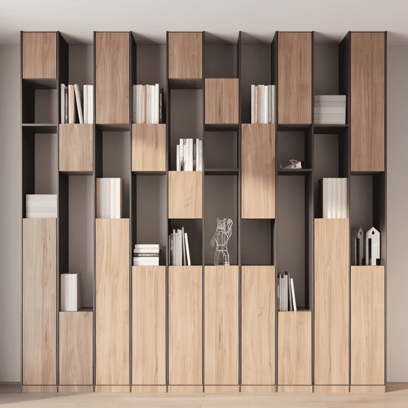Library Shelving With Modular And Adjustable Bookcases