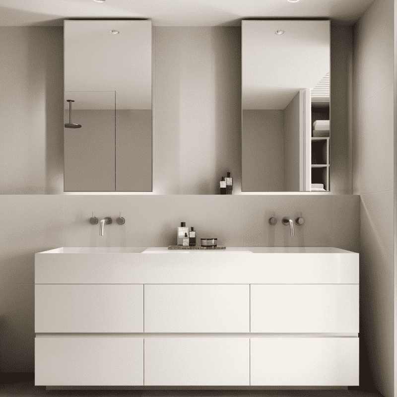 Bathroom Vanity Unit For Elegant Wash Basin Storage