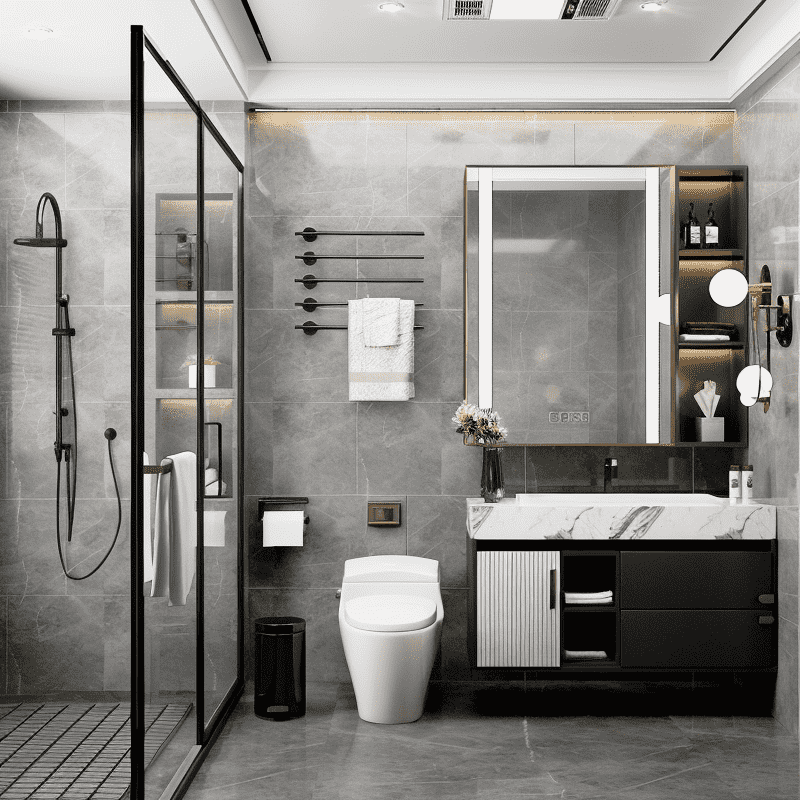Bathroom Vanity Unit For Elegant Wash Basin Storage
