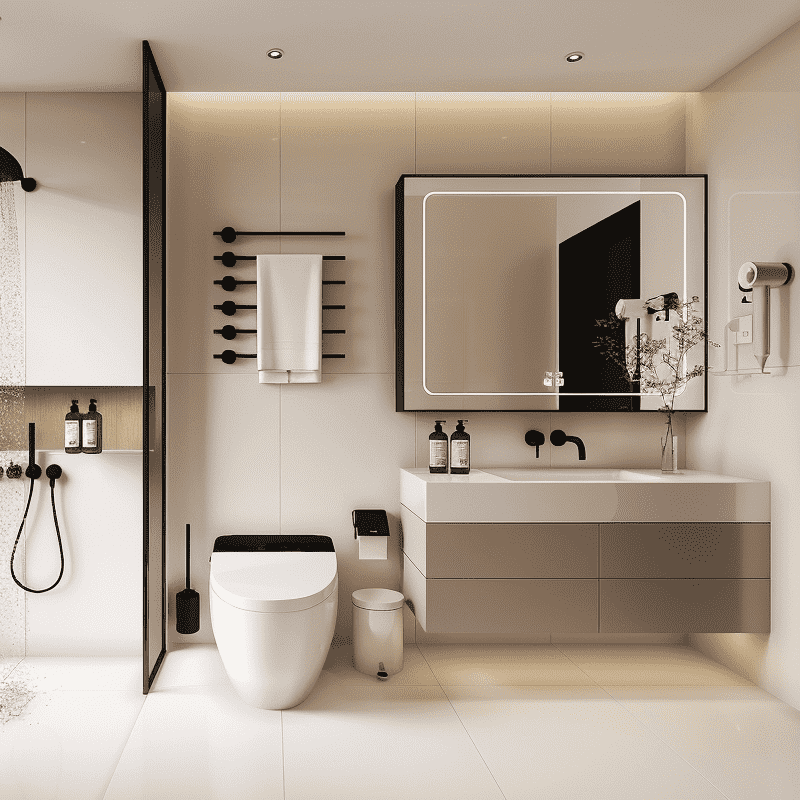 Bathroom Vanity Unit For Elegant Wash Basin Storage