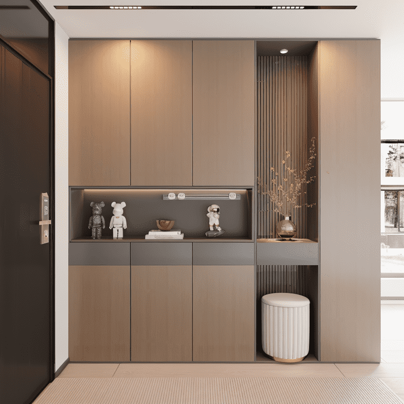 Footwear Storage Unit With Shoe Cabinet And Doors