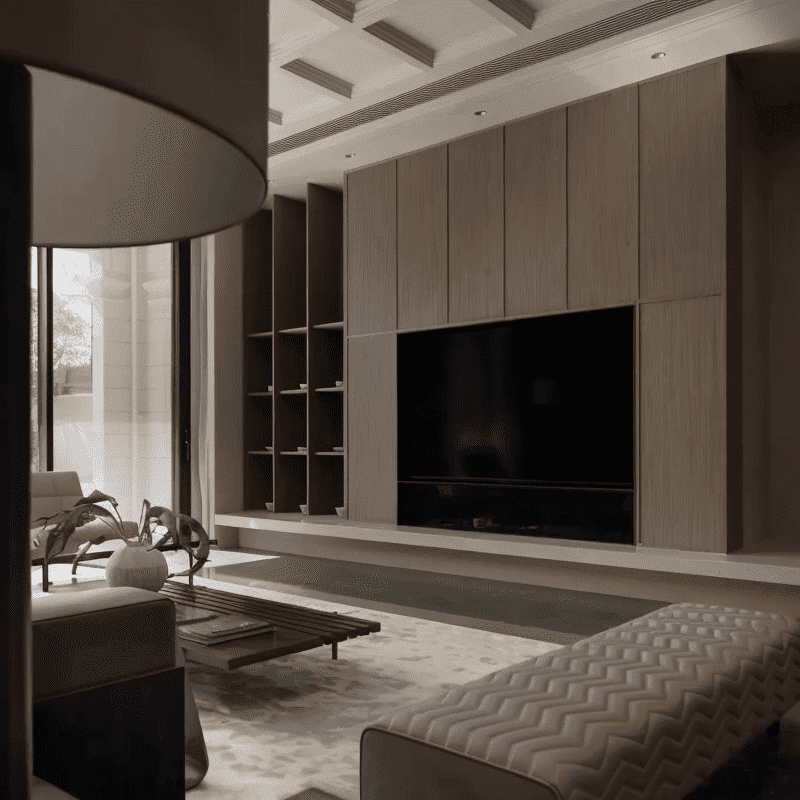 Living Room TV Furniture With Modern Media Console