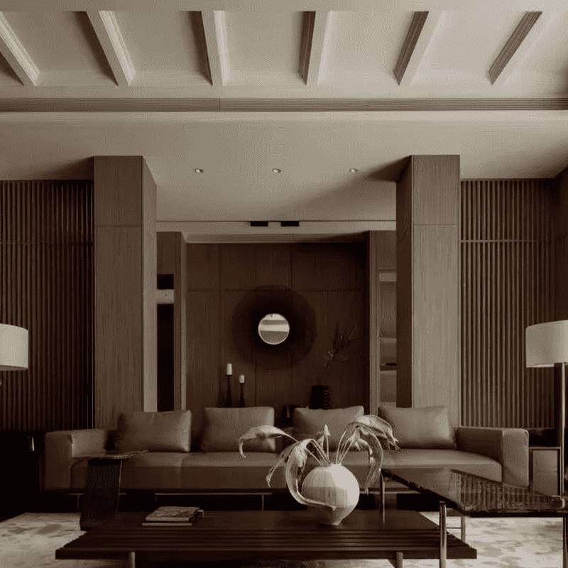 Living Room TV Furniture With Modern Media Console