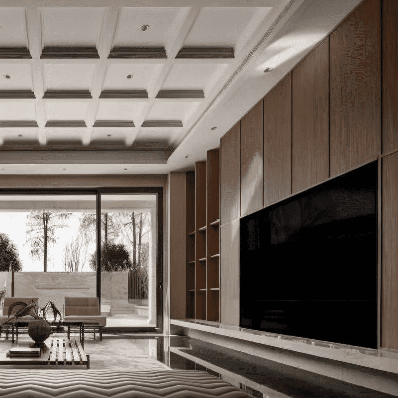 Living Room TV Furniture With Modern Media Console