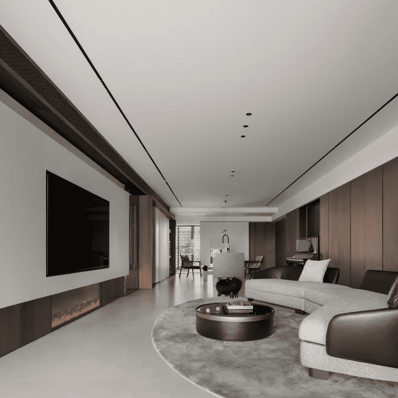Entertainment Unit With Flat Screen TV Cabinet Design