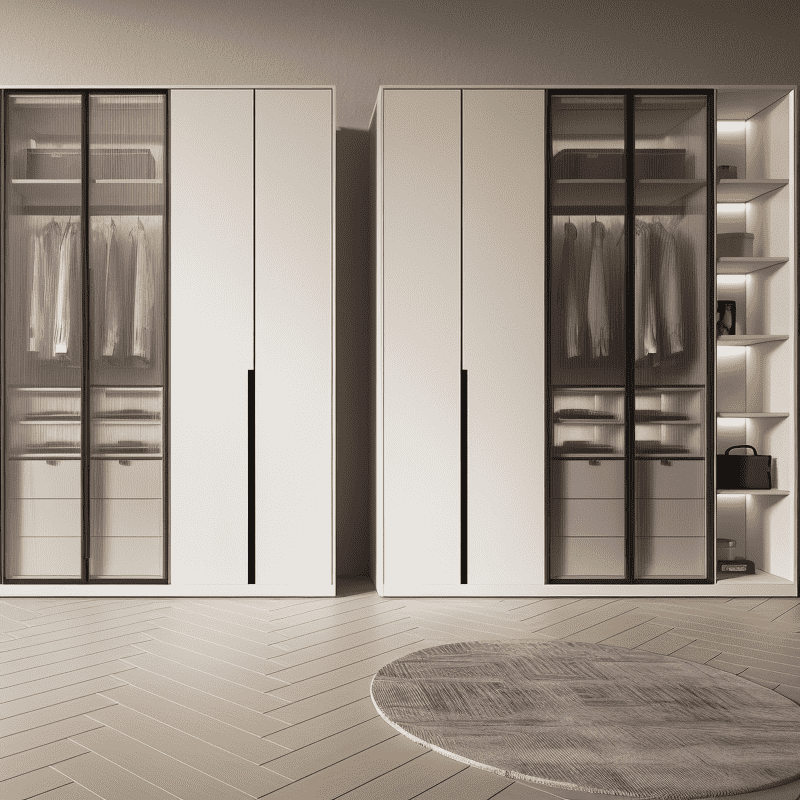 Built-in Sliding Door Wardrobe Units For Walk-in Closets