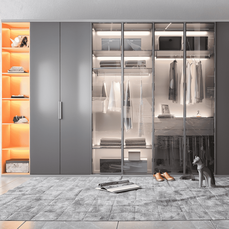 Walk-in Wardrobe Systems With Sliding Door Features