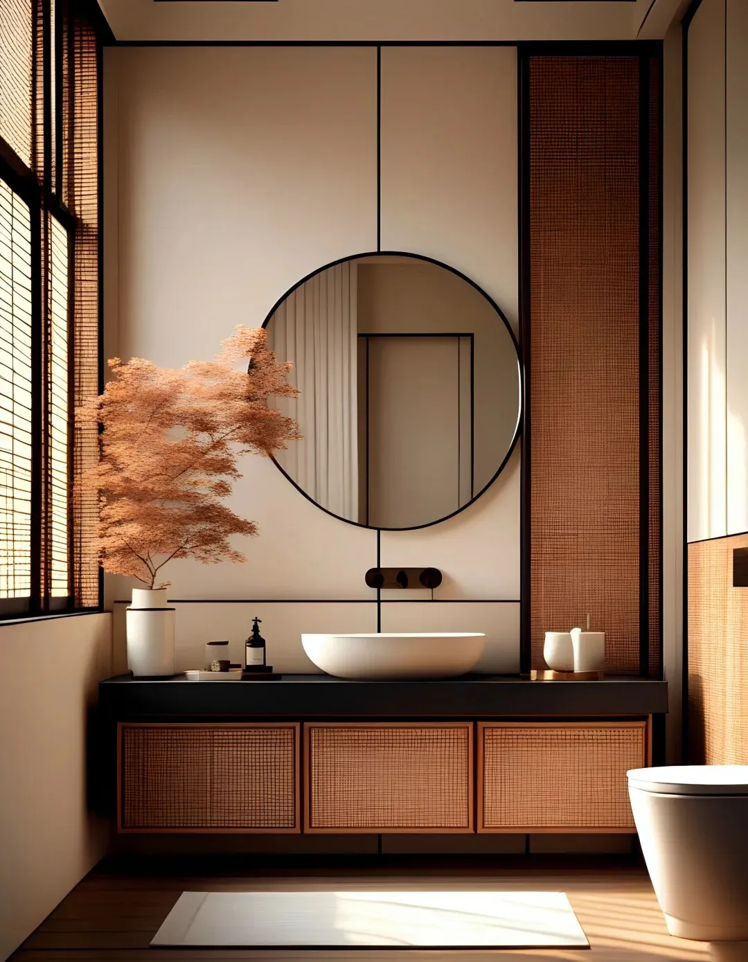 Solid Wood And Lacquered Cabinet Doors With Metal Frames