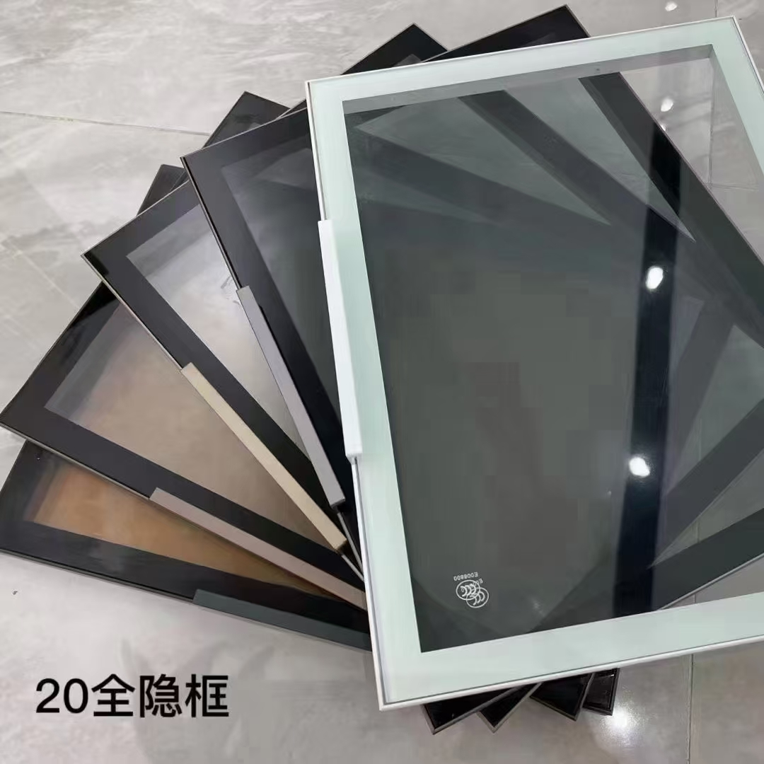 Metal Frame Cabinet Doors With Leather-Clad Finishes