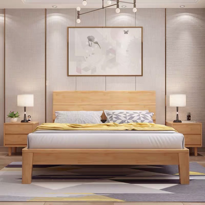 Nordic solid wood bed