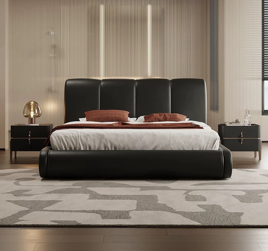 Italian minimalist soft bed