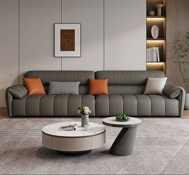Small Nordic fabric sofa