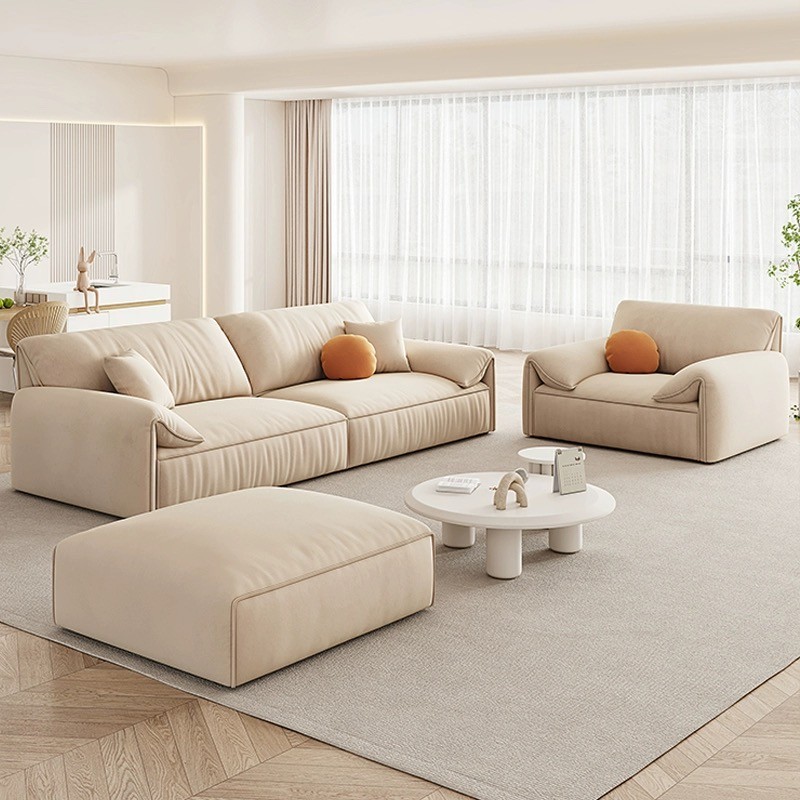 Small Nordic fabric sofa
