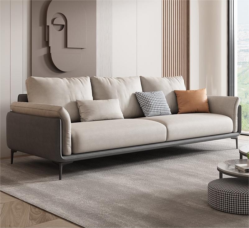 Small Nordic fabric sofa