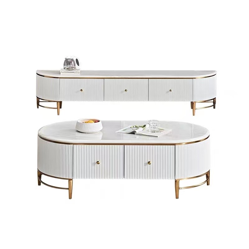 Light luxury coffee table and TV cabinet