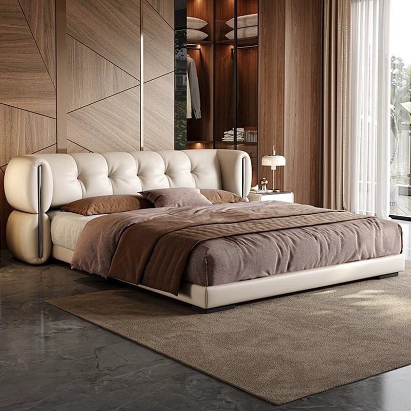 Italian minimalist soft bed