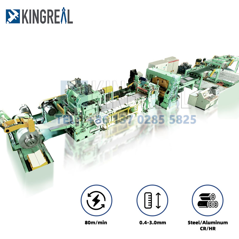 rotary shearing cut to length line