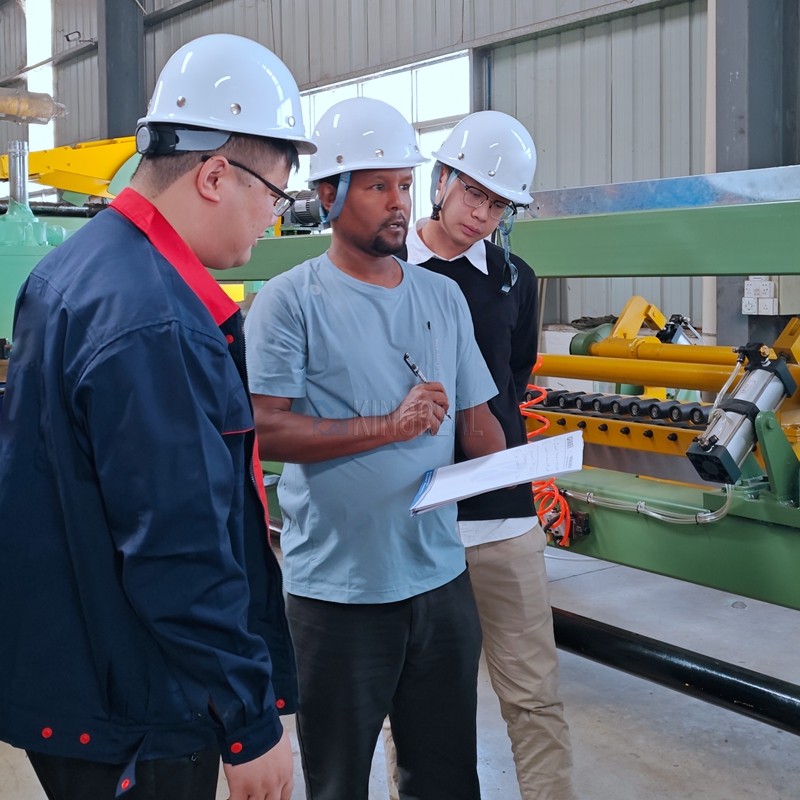 fly shearing cut to length machine