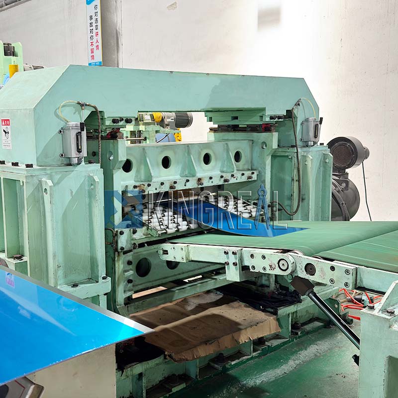 fly shearing cut to length machine line