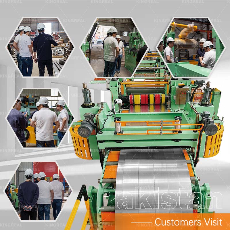 Visite de clients pakistanais : machine de refendage d'acier au silicium