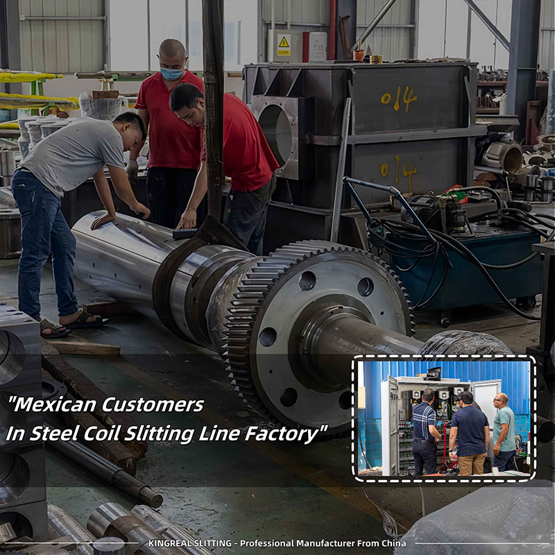 Klienci z Meksyku w fabryce linii do cięcia wzdłużnego kręgów stalowych