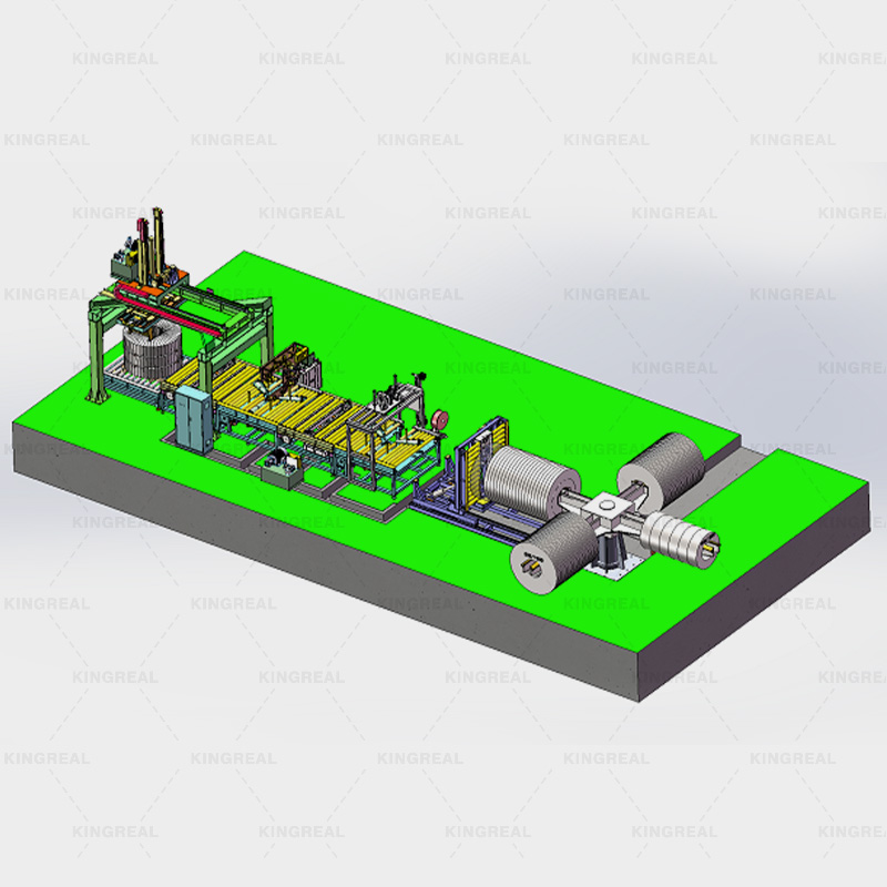 horizontal steel coil packing line
