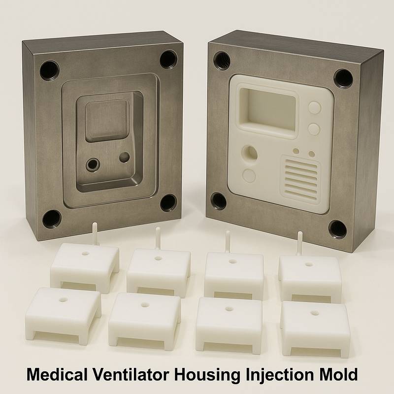 医療用人工呼吸器ハウジング射出成形金型
