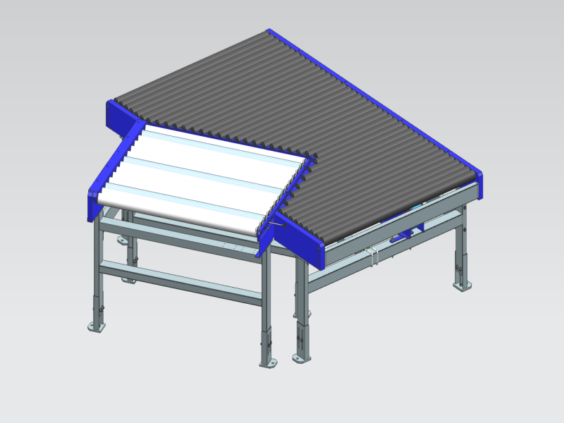 Roller confluence machine