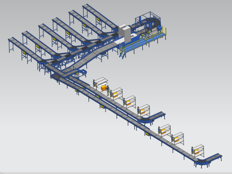 Logistikmatrix Hochgeschwindigkeits-Linearsortieranlage