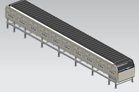 Hold rail high speed maintenance free sorting machine