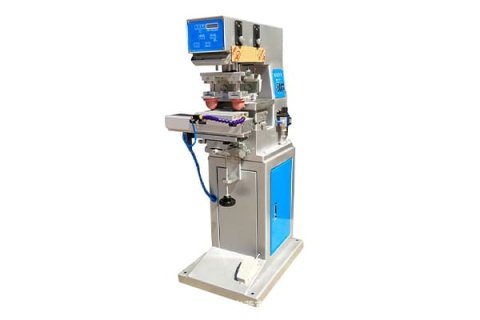 Two-color reciprocating pad printing machine