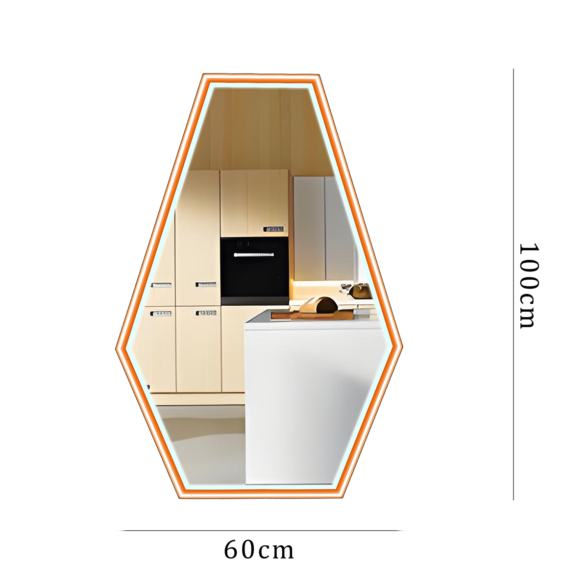 Art Deco Diamond Wall Mirror For Bathroom