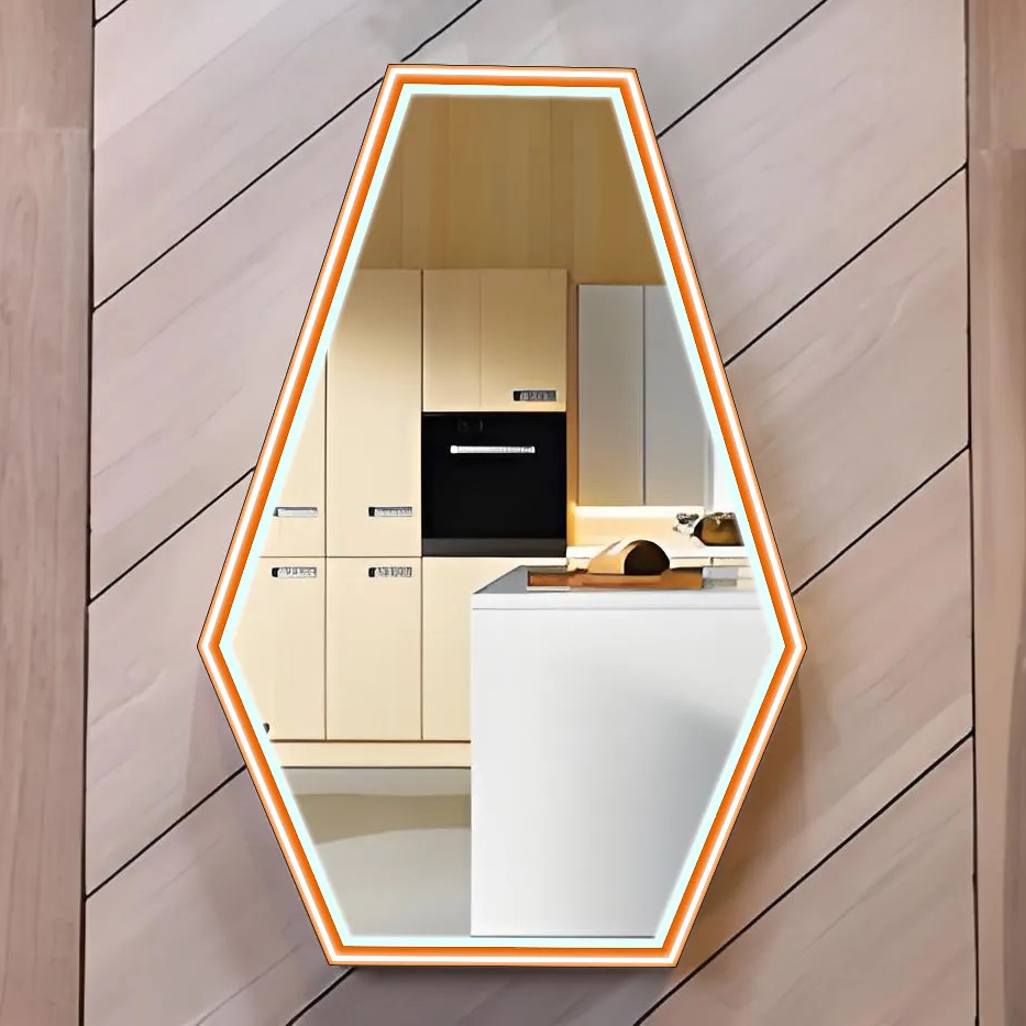 Art Deco Diamond Wall Mirror For Bathroom