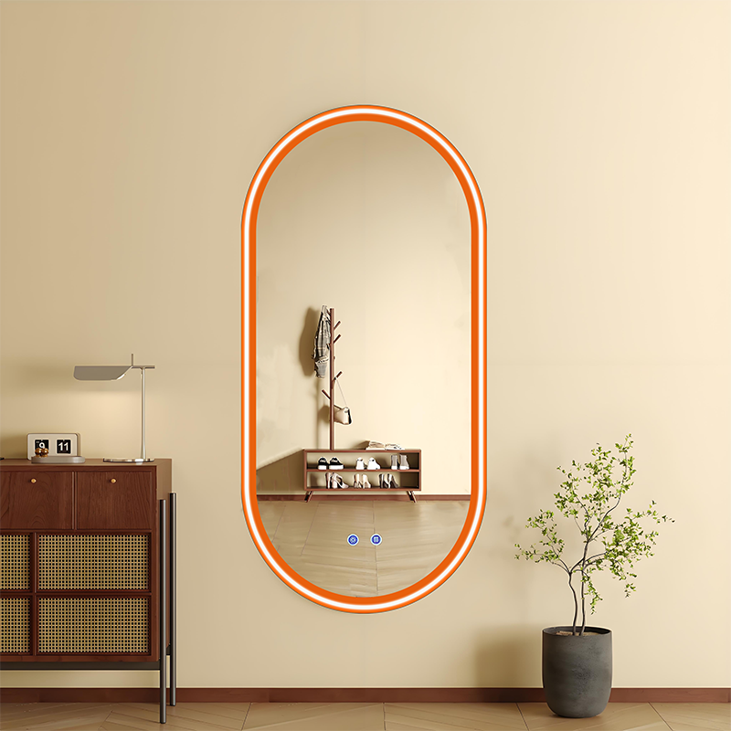 Wall Mounted Aluminum Alloy Oval Mirror