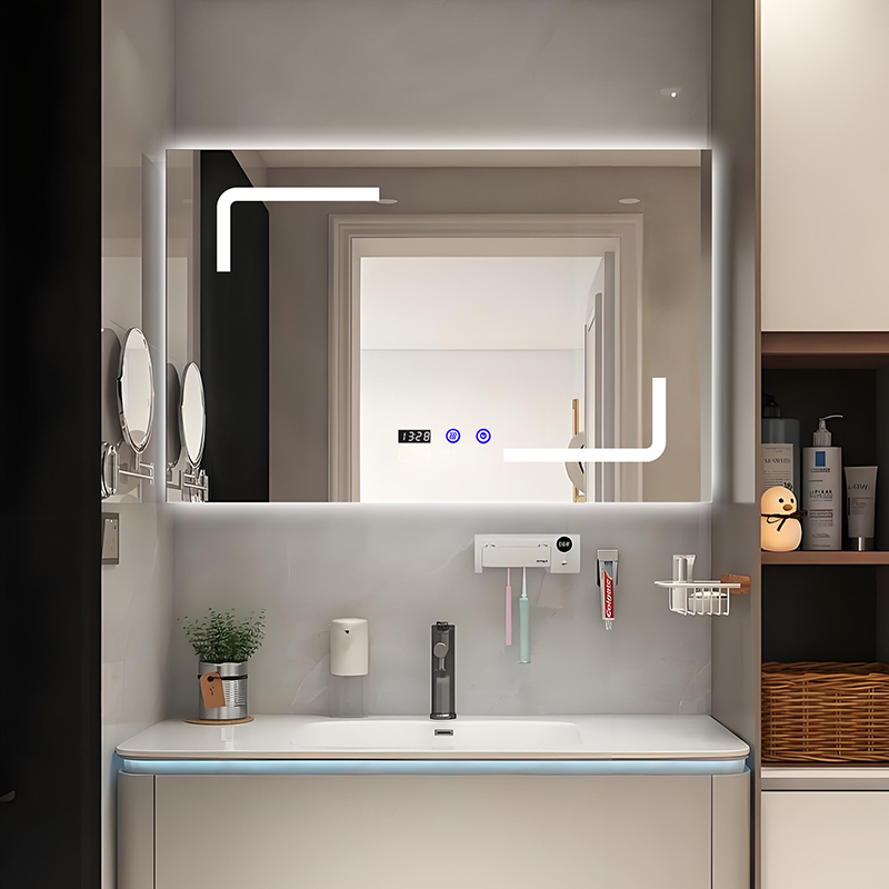 High Definition Square Mirror With Light For Hotel