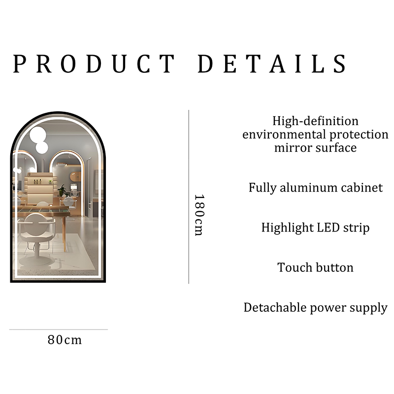 HD Large Multifunctional Standing Makeup Mirror